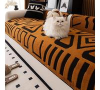 Funda de Sofá de Esquina de 1/2/3/4 Plazas Fundas de Pana Funda de Sofá en Forma de L Universal Antideslizante para Perro y Gato Lavable para Salón y Sofá de Varias Medidas(Coffee,90 * 240cm)