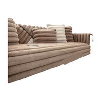 Funda de sofá de felpa, 1 cojín grueso antideslizante, color sólido, lavable, protector de reposabrazos y respaldo, funda suave para muebles para decoración del hogar