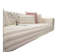 Funda de sofá de felpa con diseño antideslizante, cojín grueso para sofá, color sólido, protector de reposabrazos y respaldo lavable, manta suave para muebles, 1 funda de sofá.