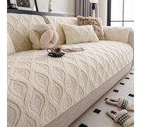 Funda de sofá de Felpa Jacquard geométrica: Terciopelo elástico Impermeable Antideslizante, sofás seccionales/en Forma de L elásticos, Lavable Que Admite Mascotas 70 * 70 cm / 27,56 * 27,5 D 90×240cm