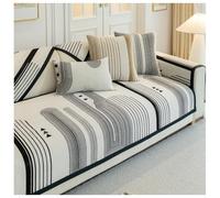 Funda de sofá de felpilla antideslizante lavable con textura gruesa para sofá de 14 plazas, protector de pelo gris oscuro, 70 x 180 cm, perfecta para decoración del hogar