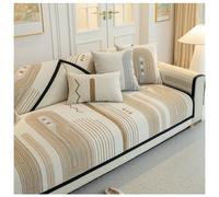 Funda de sofá de felpilla antideslizante lavable con textura gruesa para sofá de 14 plazas, protector de piel marrón, 70 x 120 cm, perfecta para decoración del hogar y protección de muebles