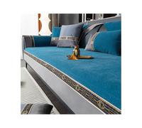 Funda de sofá de felpilla antideslizante, protector magnético elástico para sofá seccional, se adapta a muebles en forma de L (azul, 110 x 210 cm)