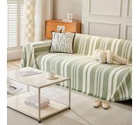 Funda de sofá de felpilla de doble cara lavable, antideslizante y resistente a los arañazos, para proteger muebles, color verde, 180 x 300 cm, perfecta para decoración del hogar y mantel.