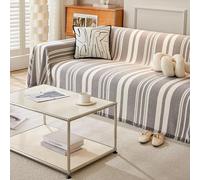Funda de sofá de felpilla lavable de doble cara, antideslizante y resistente a los arañazos, para muebles, color marrón claro, 180 x 230 cm, perfecta para decoración del hogar