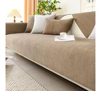 Funda de sofá de felpilla suave, antideslizante, lavable y apta para mascotas, se adapta a múltiples estilos, colores modernos para decoración del hogar (marrón moca (A), 70 x 70 cm