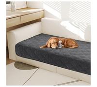 Funda de sofá de forro polar de felpilla, protector de piel impermeable con respaldo antideslizante para sofá, cama y picnic, color gris oscuro, 91 cm x 208 cm, apto para mascotas, esencial para el