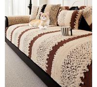 Funda De Sofá De Jacquard A Rayas, Chenilla Suave Funda Sofa Chaise Long 1 2 3 4 Plazas, Protector Cubre Sofa(G,70x150cm)