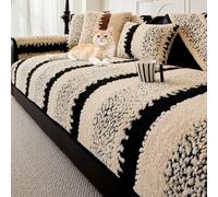 Funda De Sofá De Jacquard A Rayas, Chenilla Suave Funda Sofa Chaise Long 1 2 3 4 Plazas, Protector Cubre Sofa(I,110x180cm)