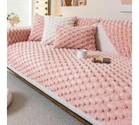 Funda De Sofá De Piel De Conejo Sintética, Funda De Sofá De Felpa Antideslizante Para Sofás Seccionales Y De Cuero - Funda Gruesa Y Difusa A Prueba De Mascotas, Almohadilla Protectora De #4 90*120cm