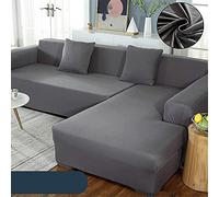 Funda De Sofá De Poliéster De Color Sólido Simple, Funda De Chaise Longue Universal En Forma De L con Cuatro Estaciones Todo Incluido