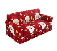 Funda de sofá de Punto navideña Fundas elásticas para sofá con faldón Protector elástico para sillones Funda para sofá Man Quadruple(93-118in)(235-300cm)