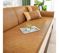 Funda de sofá de ratán refrescante y Transpirable for Perros, Protector de sofá Antideslizante de 3 plazas con Correas elásticas, Funda de Muebles de Estilo Simple(Color 5,70 * 150cm)