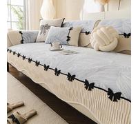 Funda de Sofá de Terciopelo Color Leche, Protectora Moderna Suave Antideslizante y Resistente a Arañazos para Perros, Gatos y Mascotas Blue 45x45cmPillowCase