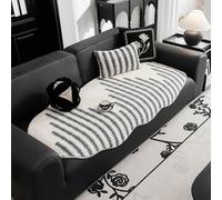 Funda de sofá de terciopelo de algodón Shu engrosada, protector en forma de L para sofá seccional de 1 a 4 asientos con reposabrazos y respaldo, funda para futón que admite mascotas Gray 90x210cm