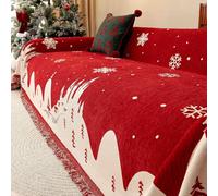 Funda De Sofá De Terciopelo Elástico Impermeable Antideslizante Para 1-5 Plazas En Forma De L, Protector De Invierno Para Mascotas, De Felpa Gruesa, Funda Univers Christmas-C 180*420cm/70.87*165.35in