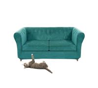 Funda de sofá de terciopelo elástico vintage, cómoda funda para sillón curvado, protector de sofá de tela suave con funda de cojín de asiento, elegante decoración del hogar