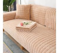 Funda de sofá de terciopelo en forma de L, protector de muebles de felpa antideslizante, perfecta para asientos de 90 x 90 cm, añade comodidad y estilo a tu sala de estar