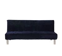 Funda de sofá de terciopelo sin brazos, 3 plazas de invierno más gruesa elástica para sofá cama protector de muebles antideslizante se adapta a sofá cama plegable sin reposabrazos