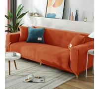 Funda de sofá elástica color turquesa - Funda universal para sofás de 1/2/3/4 plazas con reposabrazos, elegante y protector de muebles, resistente a las manchas y a la piel - Coucher de Soleil