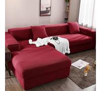 Funda de sofá elástica con diván izquierdo o derecho, protector de sofá en forma de L para 1/2/3/4 plazas, funda universal resistente a los arañazos para gatos, 2 necesarios para forma de L.