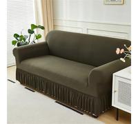 Funda de sofá elástica con faldón, fundas antideslizantes para sofá esquinero en forma de L de 1 a 4 plazas, protector de muebles transpirable, perfecto para decoración del hogar