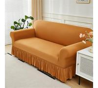 Funda de sofá elástica con faldón, transpirable, antideslizante, para sofá esquinero de 1 a 4 plazas en forma de L, protector de muebles, duradera y elegante decoración del hogar