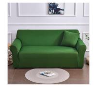 Funda de sofá elástica, funda de sofá, elegante funda de sofá de seda de leche con bandas elásticas, protector de muebles a prueba de fugas para niños, mascota gato(Dark Green,1 Seater 90 140 cm)