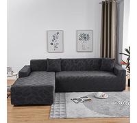 Funda de sofá elástica universal para sofá modular en forma de L con diván, se adapta a 1 5 plazas, tela elástica de 235 a 300 cm, protector de muebles, fácil cuidado