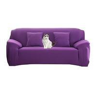 Funda de sofá elástica universal súper suave, antideslizante, para sofá de 1 a 4 plazas, protector de muebles que admite mascotas, para perros y gatos, color morado (4 plazas)