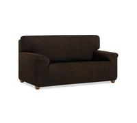 MAXIFUNDAS | Funda Sofá VEGA 3 Plazas - Funda Sofá Elástica Color Marrón - Funda Sofá Antideslizante Tejido Jacquard - Funda Sofá ExtraSuave Cintas Traseras Ajuste Perfecto