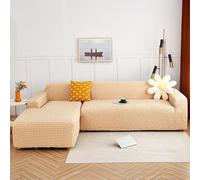 Funda de sofá en Forma de L for Las Cuatro Estaciones, Universal, elástica, con Hilo de Burbujas, Antideslizante, Ideal for decoración del hogar y cojín.(D,145-185cm)