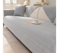 Funda de sofá en forma de L, protector antideslizante para sofá de 2/3/4 plazas, adecuado para piel, funda de piel, tamaño 60 x 60 cm, color D, elegante y decoración del hogar