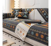 Funda De Sofá Estilo Bohemio Chenille En Forma De L Para 2 3 4 Cojines - Lavable, Antideslizante, Protector De Sofá Genérico ( Color : Dgray , Size : 70*150cm )