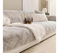 Funda De Sofá Felpa Extra Gruesa, Funda De Sofá Antideslizante - Protector Lavable A Máquina para Funda 1/2/3/4 Plazas, Instalación Fácil En 10 Segundos Gray 45 * 45 Pillowcase (Without Core)