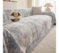 Funda de sofá for Funda de sofá, Loveseat, Protectora de Muebles, Manta Sala de Estar,(Light Gray,180 * 380cm)