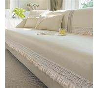 Funda De Sofá,Funda De Sofá De Verano De Seda De Hielo,Cojín De Sofá Antideslizante Protector De Sofá Transpirable Protector De Muebles(Blanco,110 * 210cm)