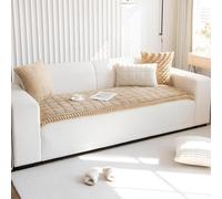 Funda De Sofá Gruesa-Funda para Sofá Universal Antideslizante, Cubre Sofa Forma L Y De Esquina,Duradero Y Lavable(Khaki,80x240cm/2.6x7.9ft)
