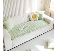 Funda De Sofá Gruesa-Funda para Sofá Universal Antideslizante, Cubre Sofa Forma L Y De Esquina,Duradero Y Lavable(Light Green,90x240cm/3.0x7.9ft)