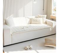 Funda De Sofá Gruesa-Funda para Sofá Universal Antideslizante, Cubre Sofa Forma L Y De Esquina,Duradero Y Lavable(Blanca,60x150cm/2.0x4.9ft)