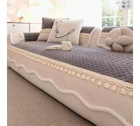 Funda De Sofá Gruesa,Fundas de Sofa Anti Gatos,Protector Funda Sofa Cómodo y Suave,con Partículas De Silicona Sofa Antideslizante Protector Apto para Mascotas,Muebles para Sala(Dark gray,70x150cm)