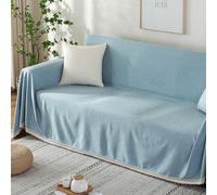 Funda de sofá impermeable antideslizante de 3 plazas con diván, protector de piel para decoración del hogar, fácil de limpiar, diseño Slish, tamaño: 180 x 340 cm, perfecto para mascotas