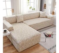 Funda de sofá impermeable antideslizante y a prueba de polvo para sofá de 2 y 3 plazas, color amarillo claro, protector de muebles