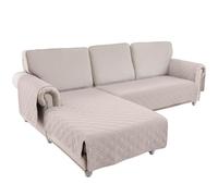 Funda de sofá larga impermeable ajustable para sofá de 3 y 2 plazas, color caqui, protector de muebles, perfecto para decoración del hogar.