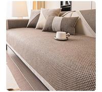 Funda de sofá Lavable de algodón y Lino, Cubre sofa Antideslizante, Protector Sofa Gatos Arañazo y Perros Mascotas para sofás seccionales, Fundas para sofás en Forma de L (Coffee,70*180cm)