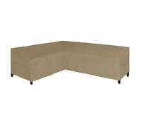 Funda de sofá Ligera en Forma de L para Patio, 215 cm x 280 cm, Impermeable, Funda Pesada para Muebles de jardín al Aire Libre con ventilación de Aire (Izquierda, Camello)