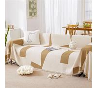 Funda De Sofá, Long 3/4 Plazas Protector Cubre Sofa, Funda De Sofa for Sala De Estar(Khaki,180X420cm)