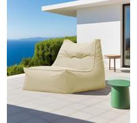 Funda de sofá Oxford para chaise longue, color arena ligera, sin relleno, para adultos, protección resistente a la intemperie para uso en interiores y exteriores