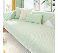 Funda de Sofá Refrescante para 1-4 Plazas - Protector Transpirable y Antideslizante, Cubresofá Suave y Cómodo con Agradable Tacto, Lavable para Sofás Seccionales en U/L(Green,110 x 210cm)