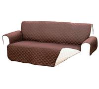 Funda de sofá reversible de doble color, tela acolchada para sofás hasta 140 cm, protege de mascotas, polvo y manchas